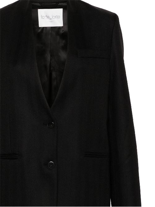 Black virgin wool jacket FORTE FORTE | 13223NERO